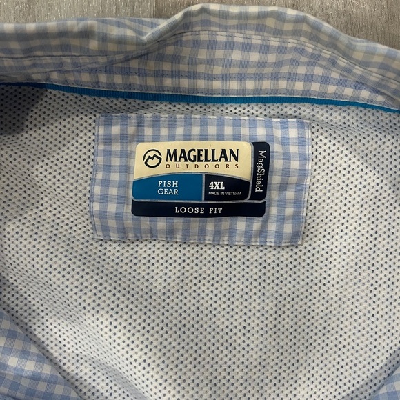 Men's Blue Checkered Shirt - Picture 2 of 4